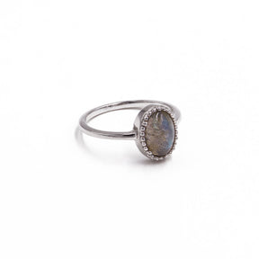 PU / Ring Dilara - Labradorit / Silber