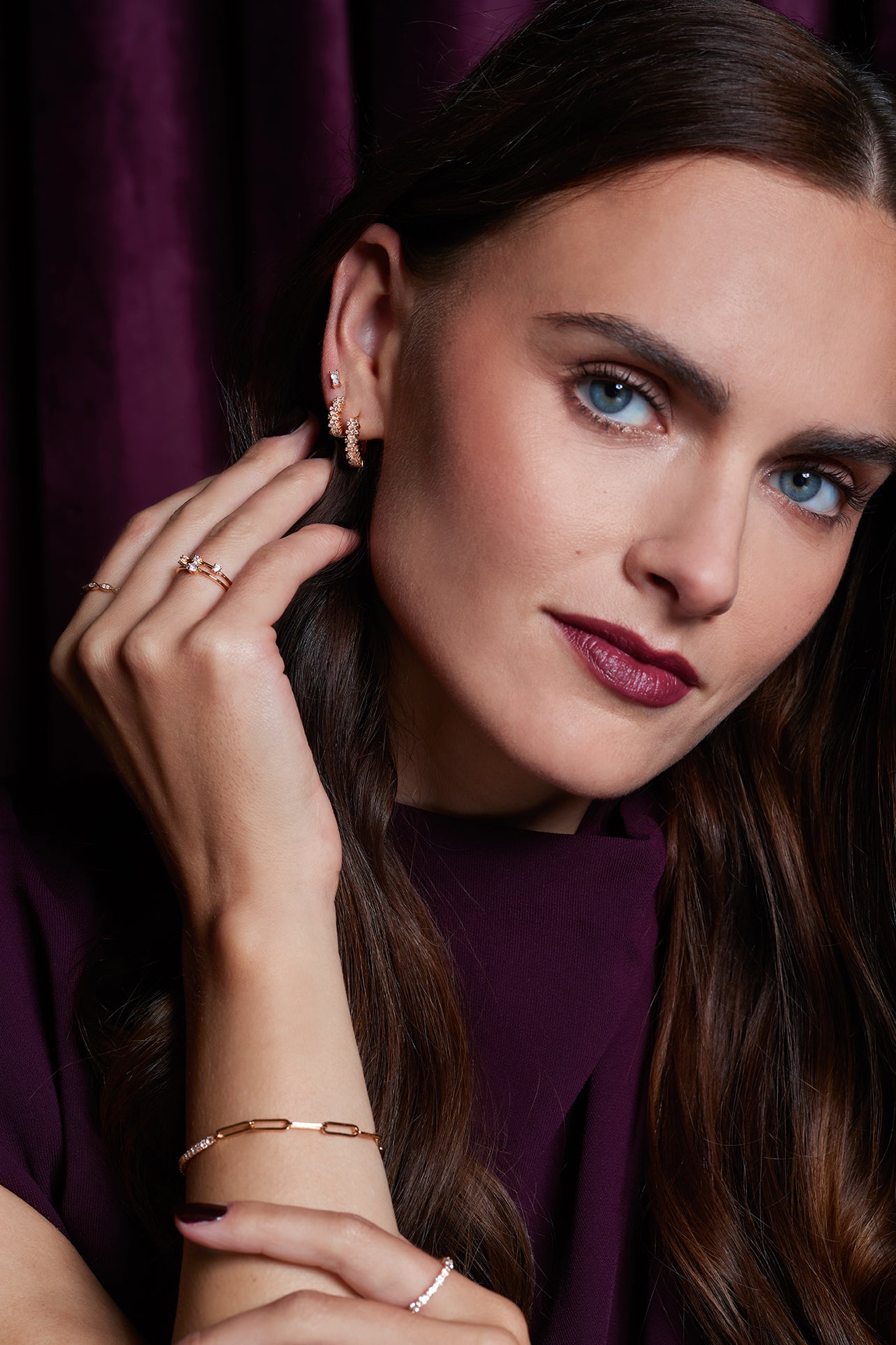 Ohrstecker Allegra - Champagnergold (vergoldet)