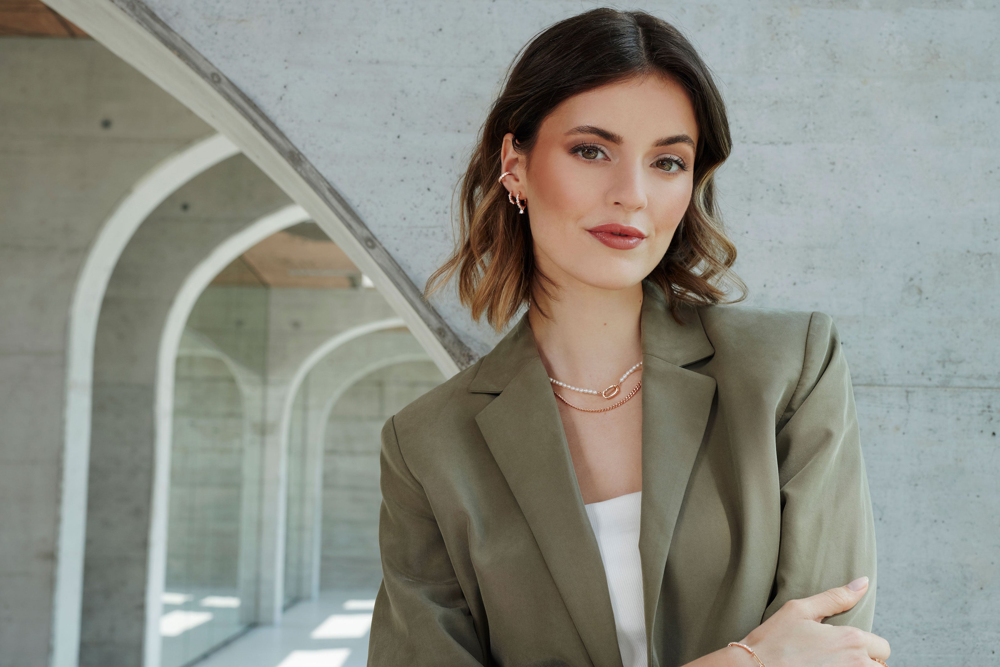 Halskette Oya - Pfirsichgold (vergoldet)