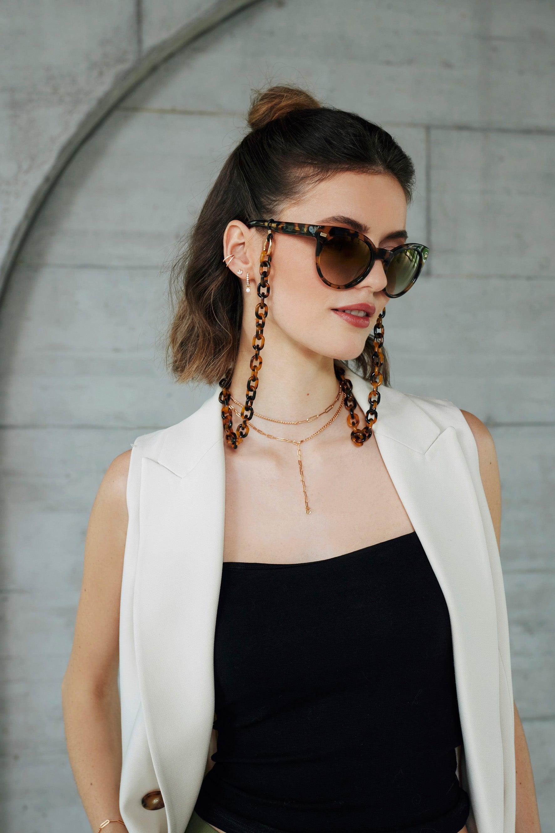 Collier Oya - Doré champagne