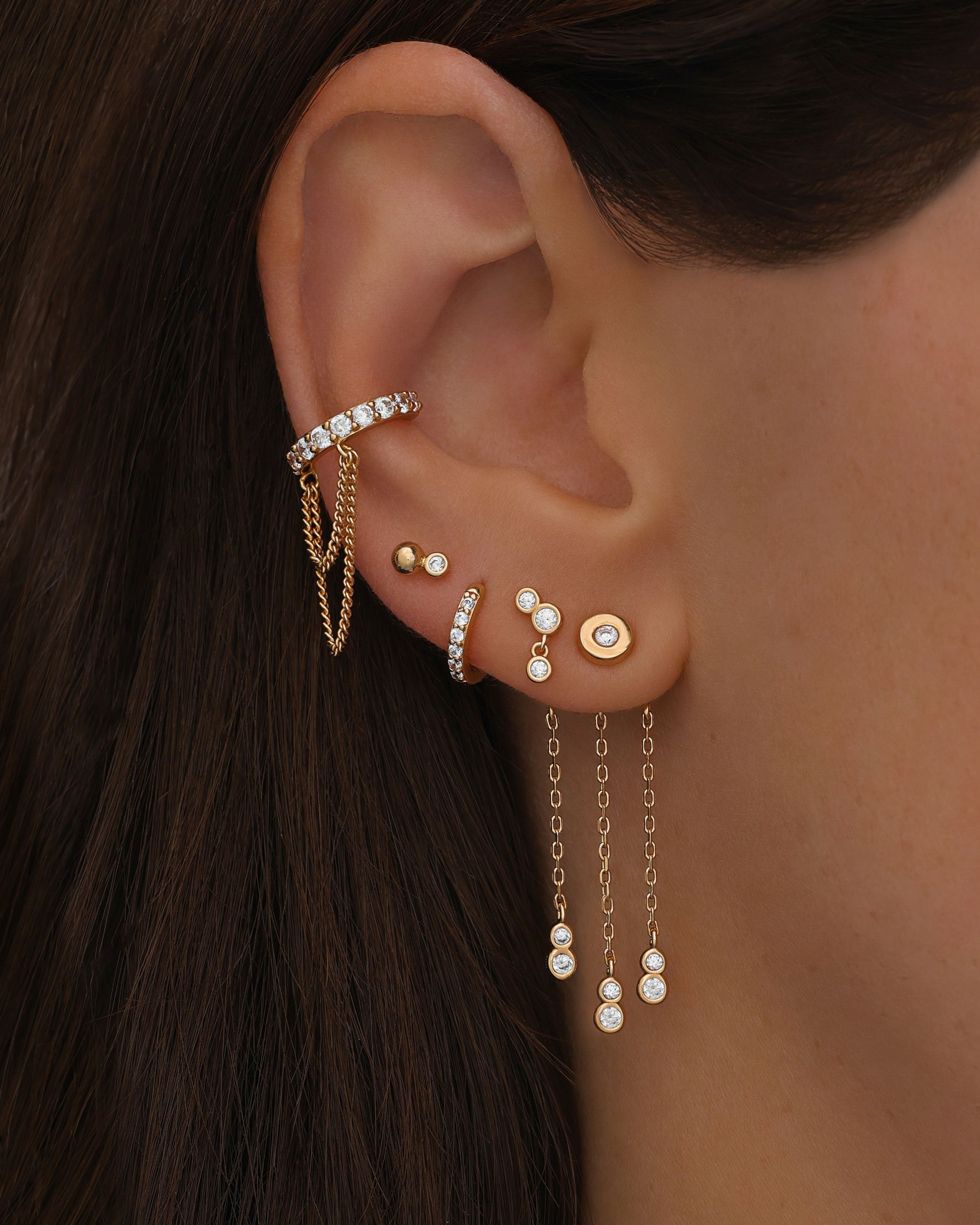 Clou d'oreille Ona - Doré champagne