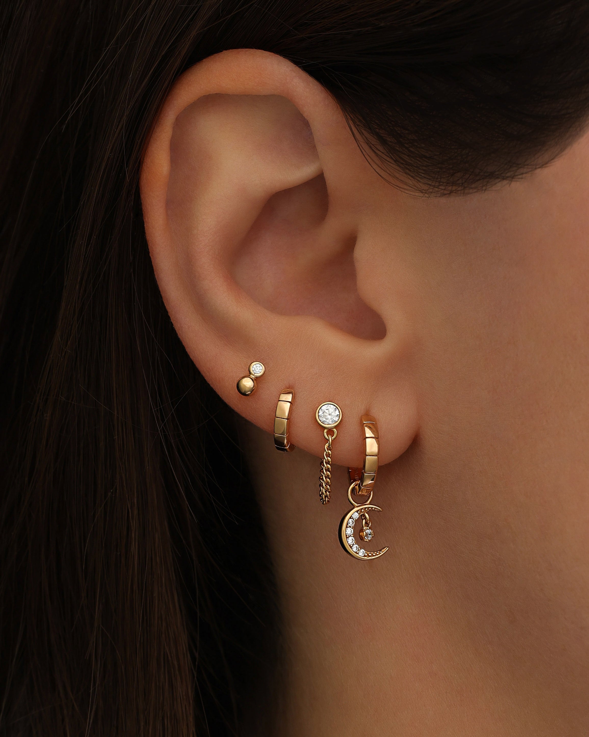 Clou d'oreille Ona - Doré champagne
