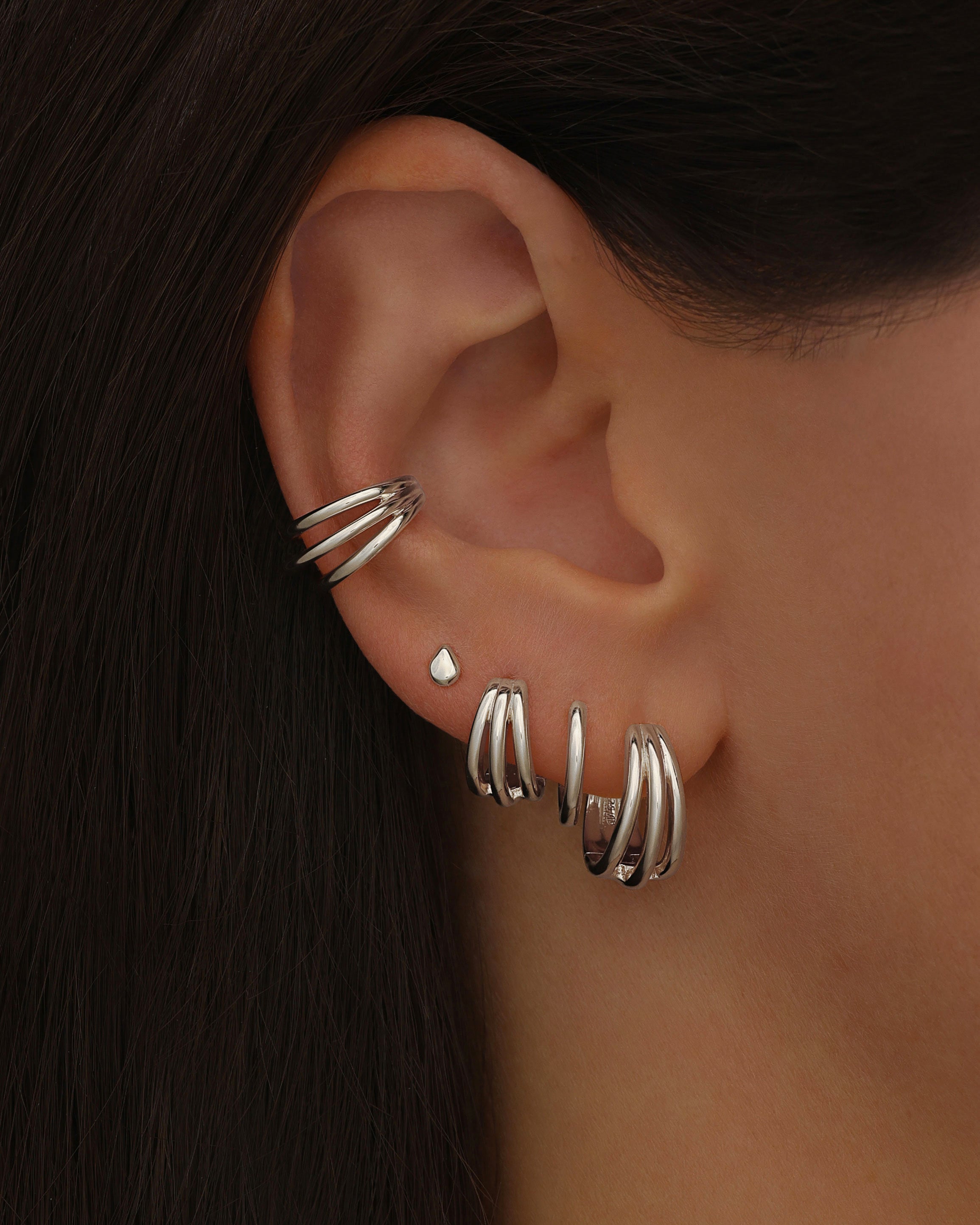 Boucle d'oreille Elysia (15mm) - Argent