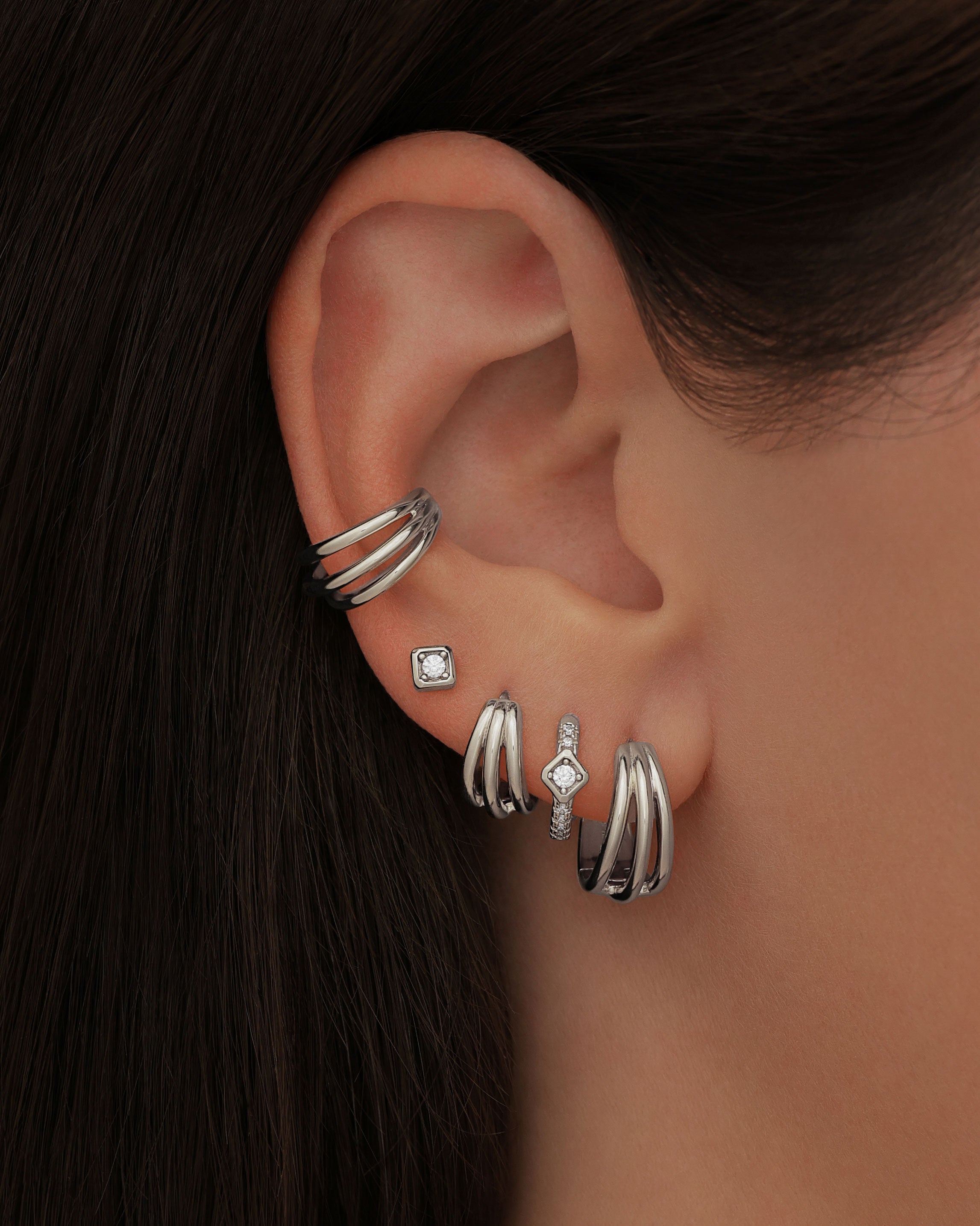 Boucle d'oreille Elysia (15mm) - Argent