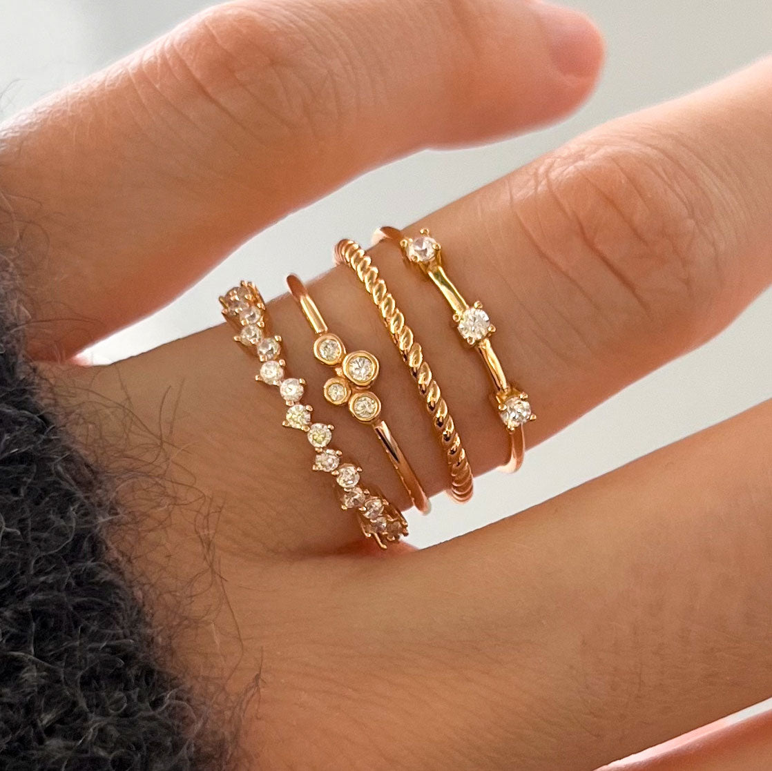 Ring Lou - Champagnergold (vergoldet)