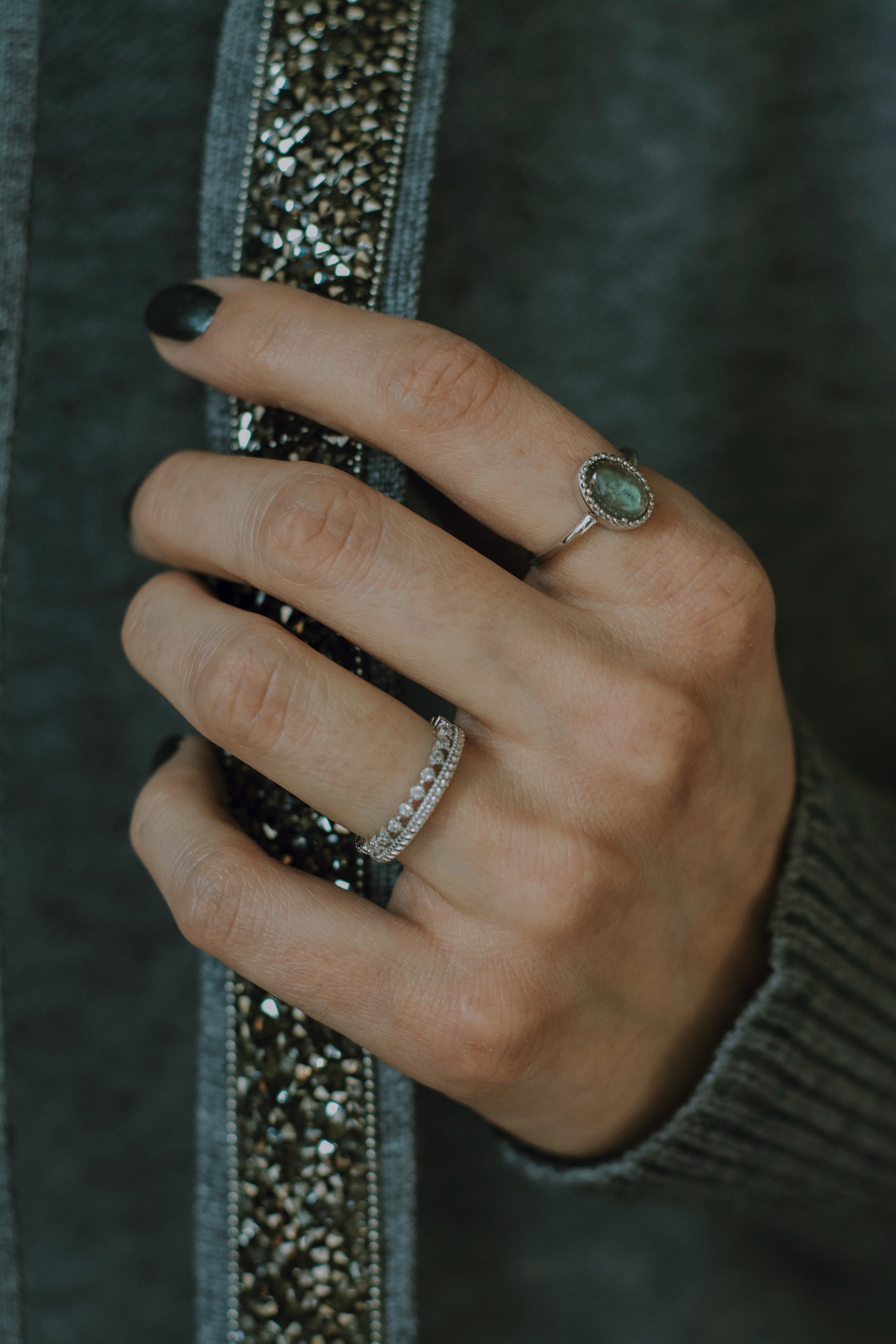 PI / Bague Dilara - Labradorite / Argent