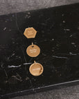 Personalisierter Anhänger Carla (20mm) - Champagnergold (vergoldet)