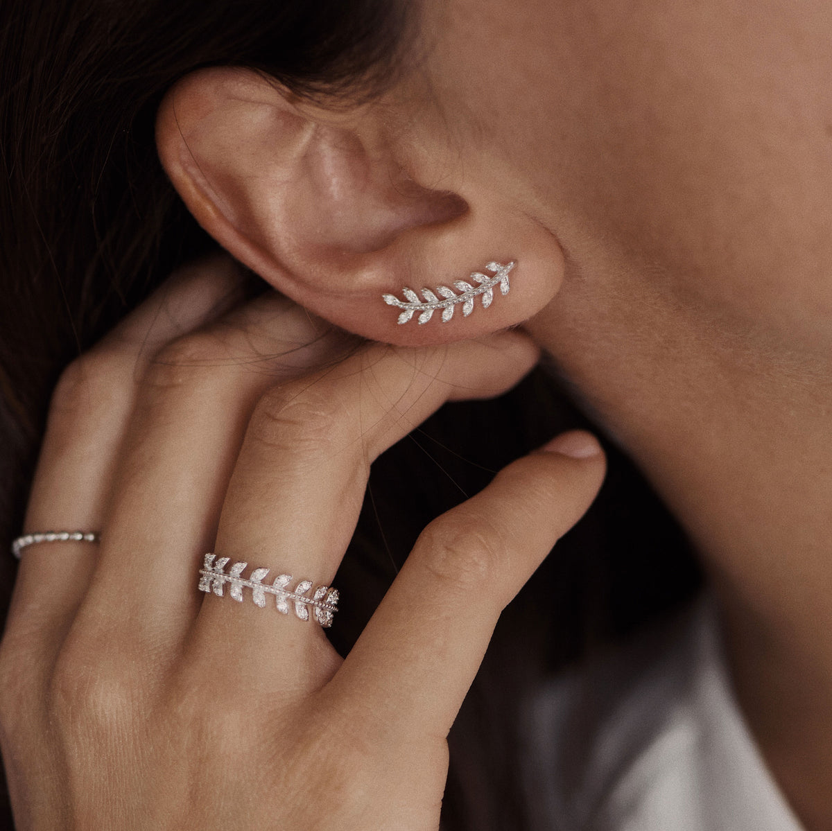 Boucle d'oreille grimpante Gaia - Argent
