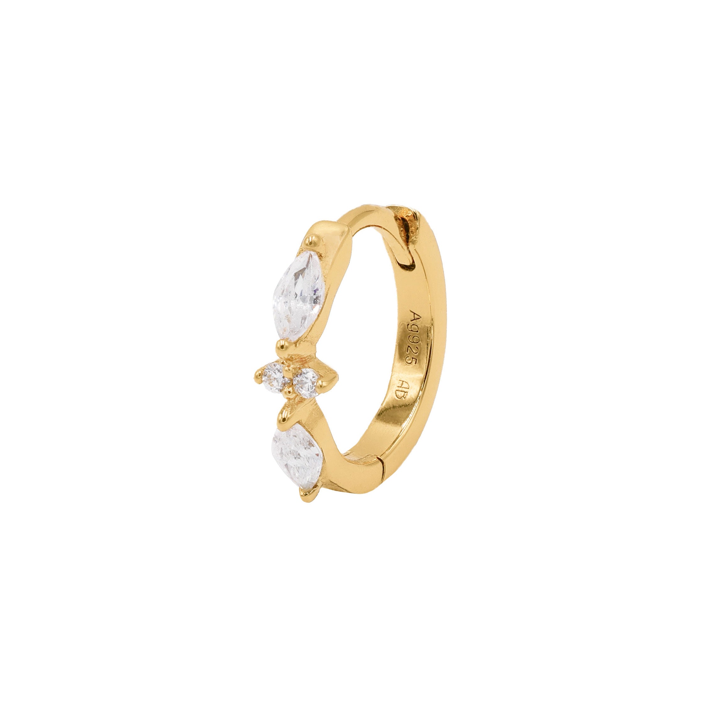 Boucle d'oreille Alaya (13mm) - Doré