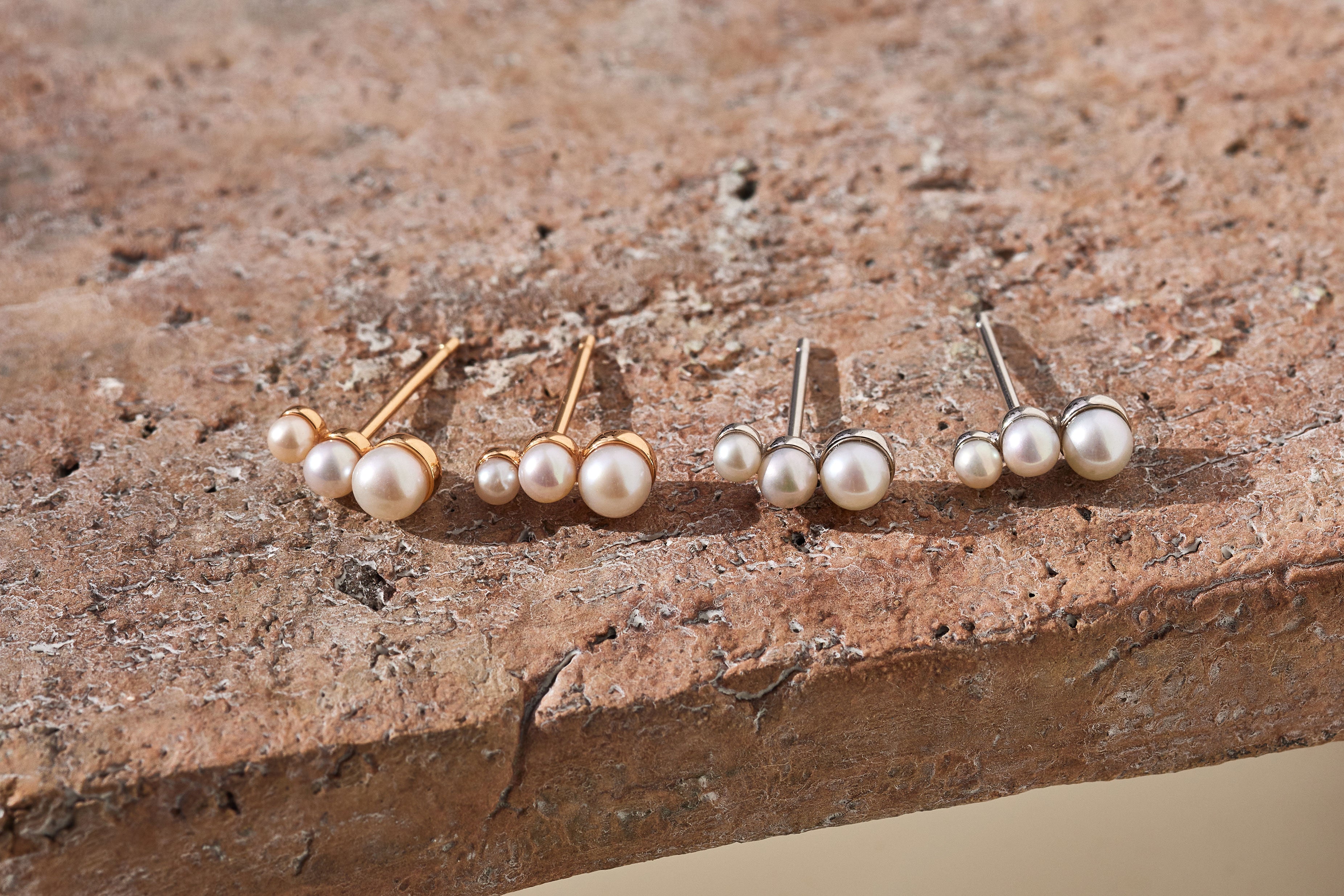 Clou d'oreille Celeste - Doré champagne