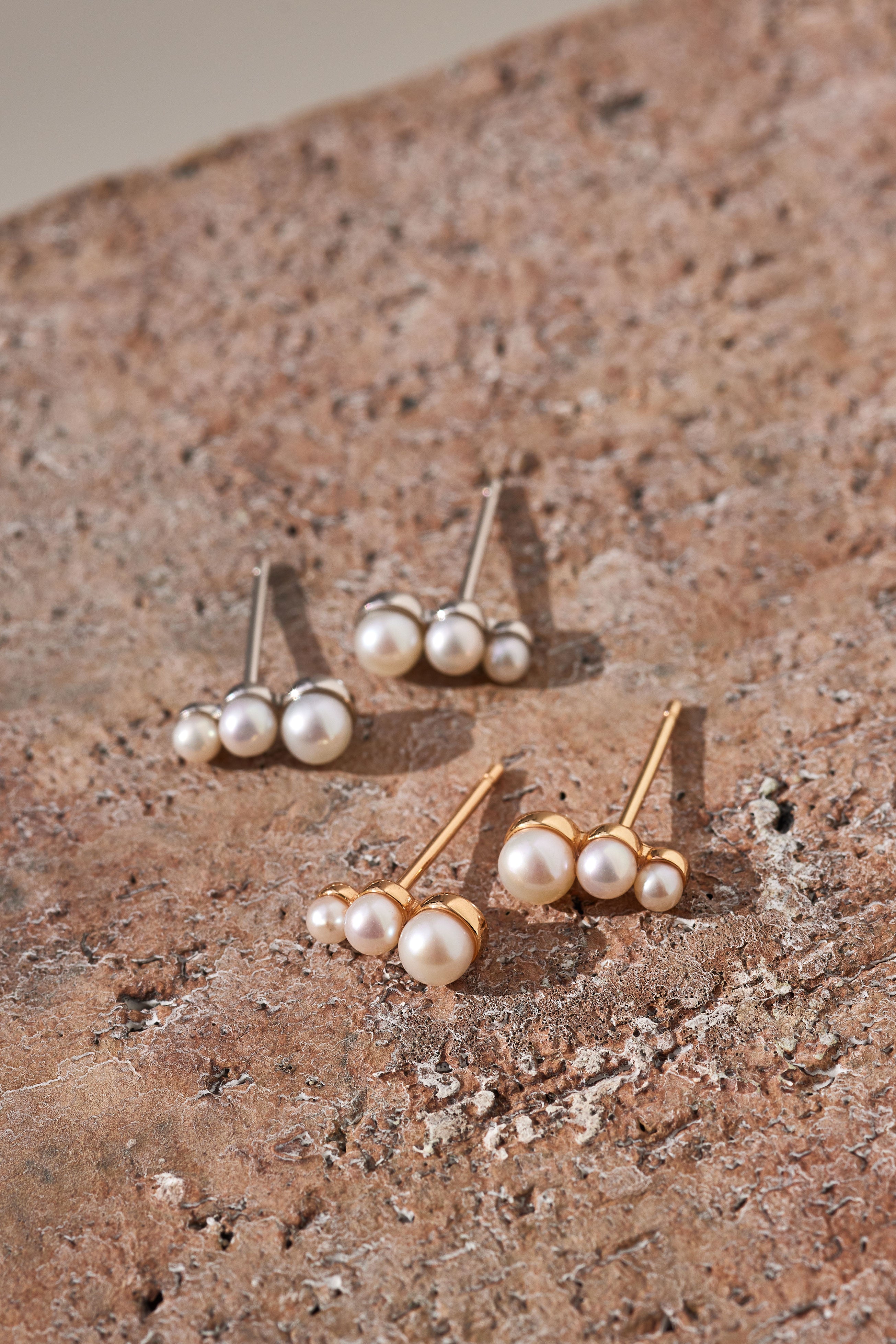 Clou d'oreille Celeste - Doré champagne