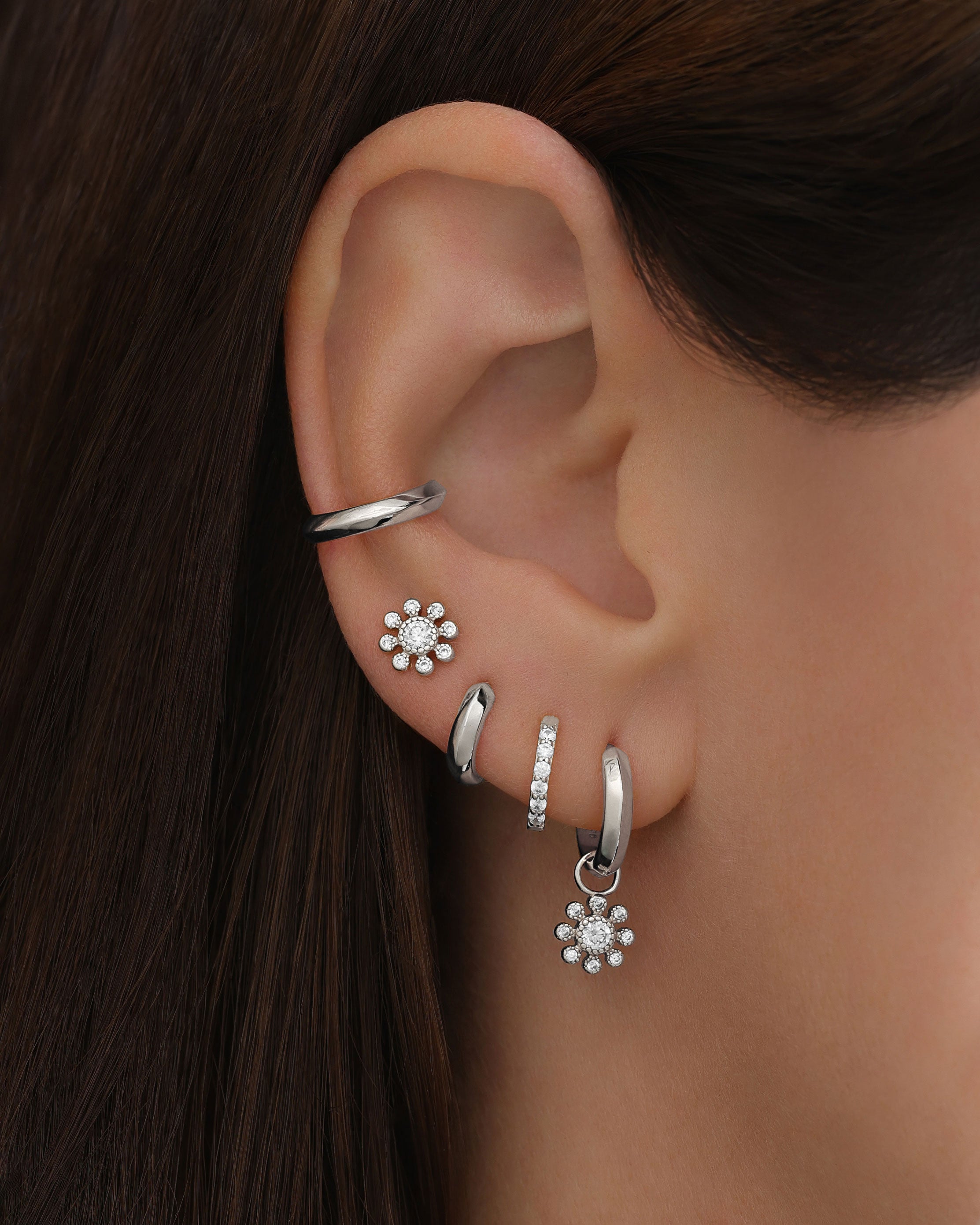 Ohrring Billie (12 mm) - Silber