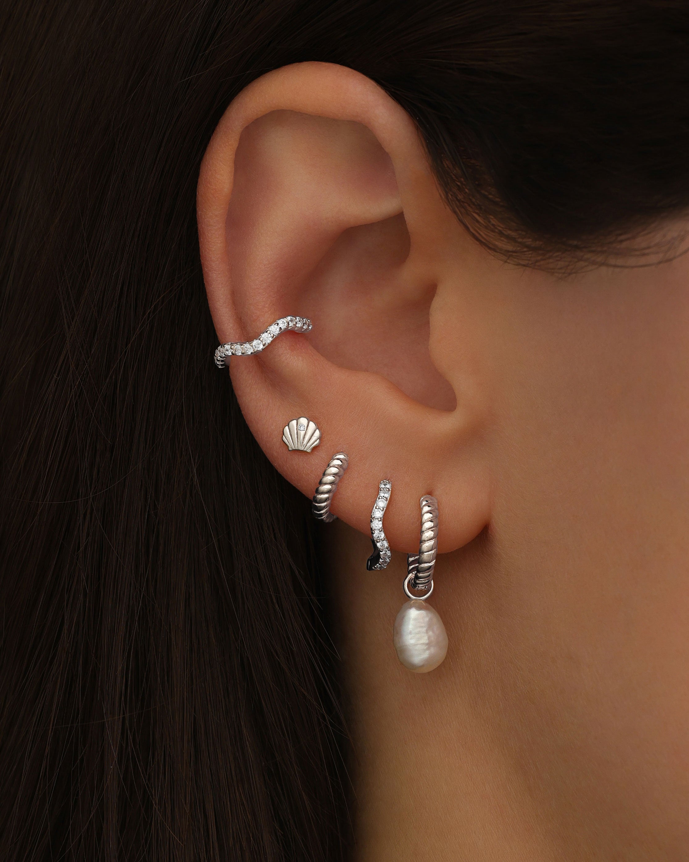 Clou d'oreille Umi - Argent