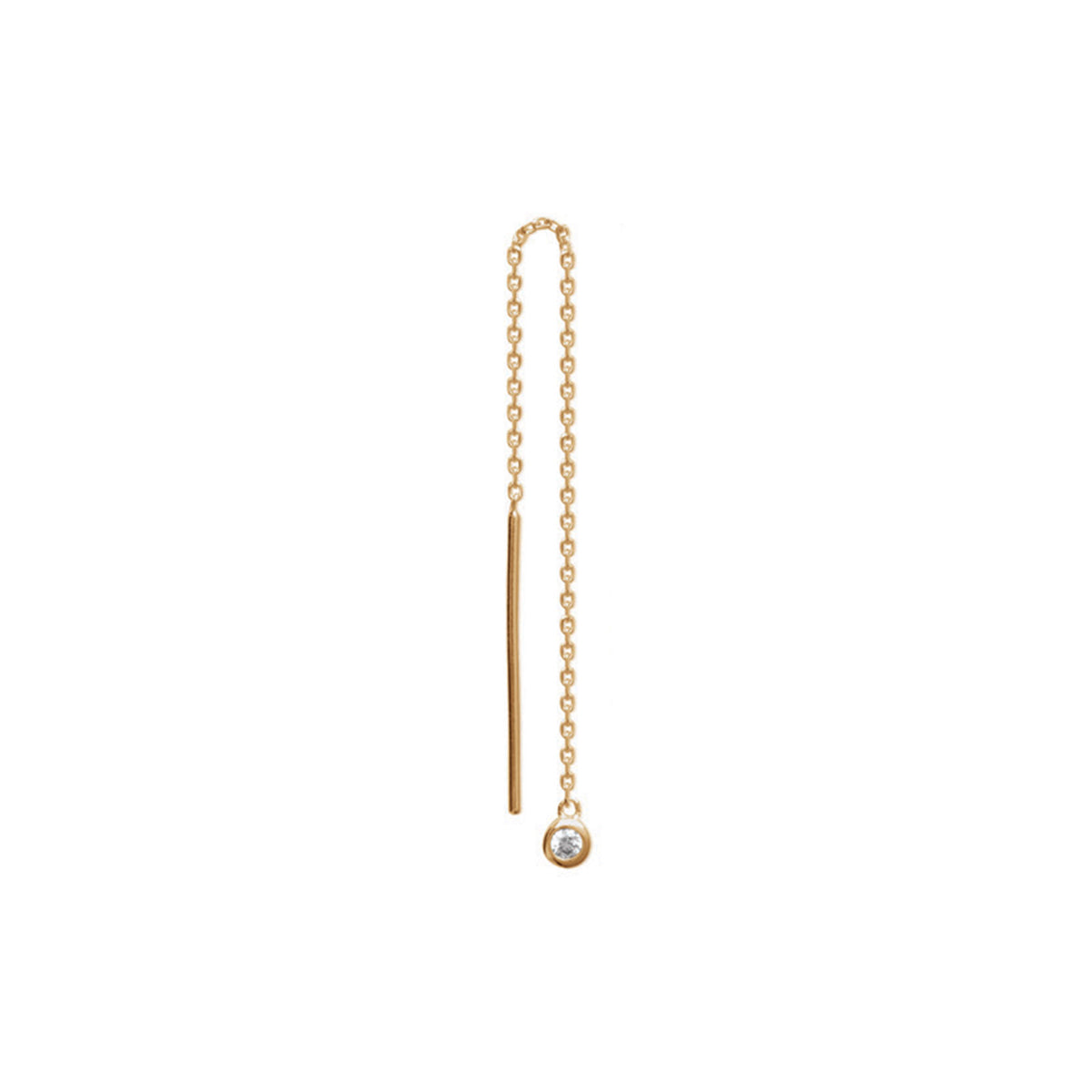 Boucle d'oreille chaîne Georgia - Doré champagne