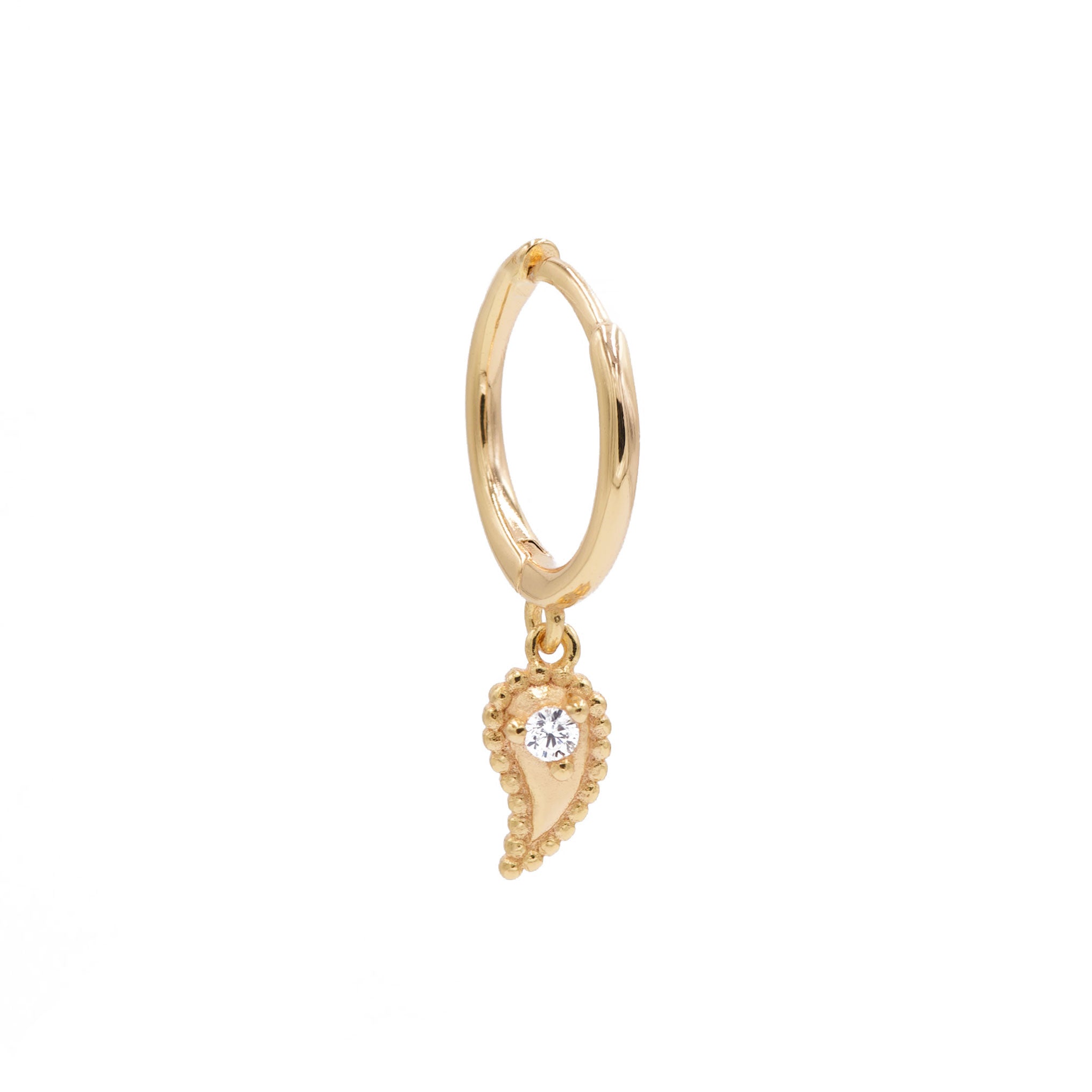 PU / Ohrring Paisley - Champagnergold (vergoldet)