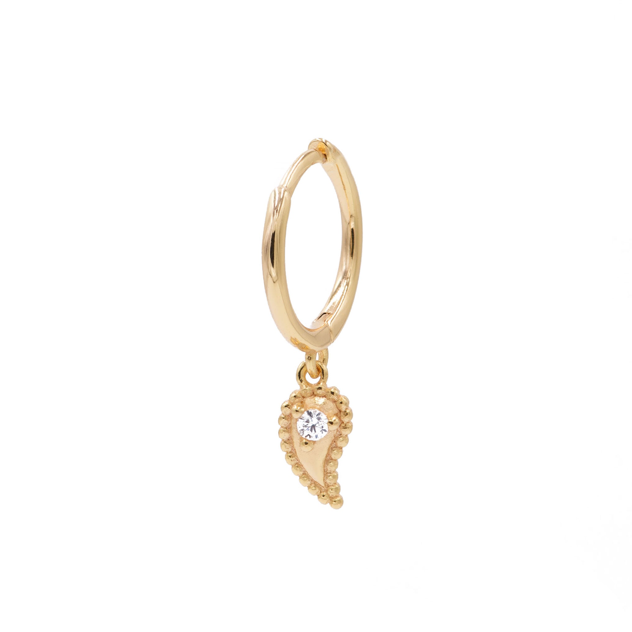 PU / Ohrring Paisley - Champagnergold (vergoldet)