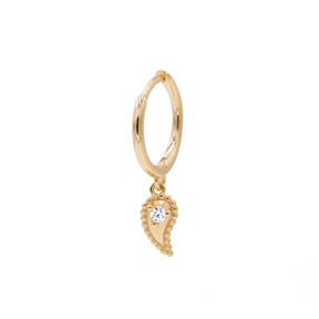 PU / Ohrring Paisley - Champagnergold (vergoldet)